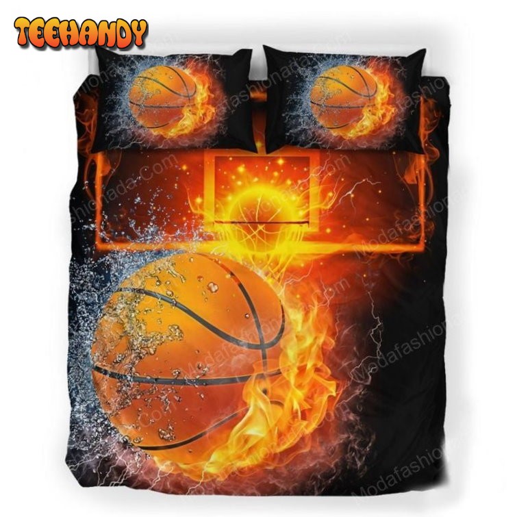 3D Sport Fire Basketball 27 Bedding Set