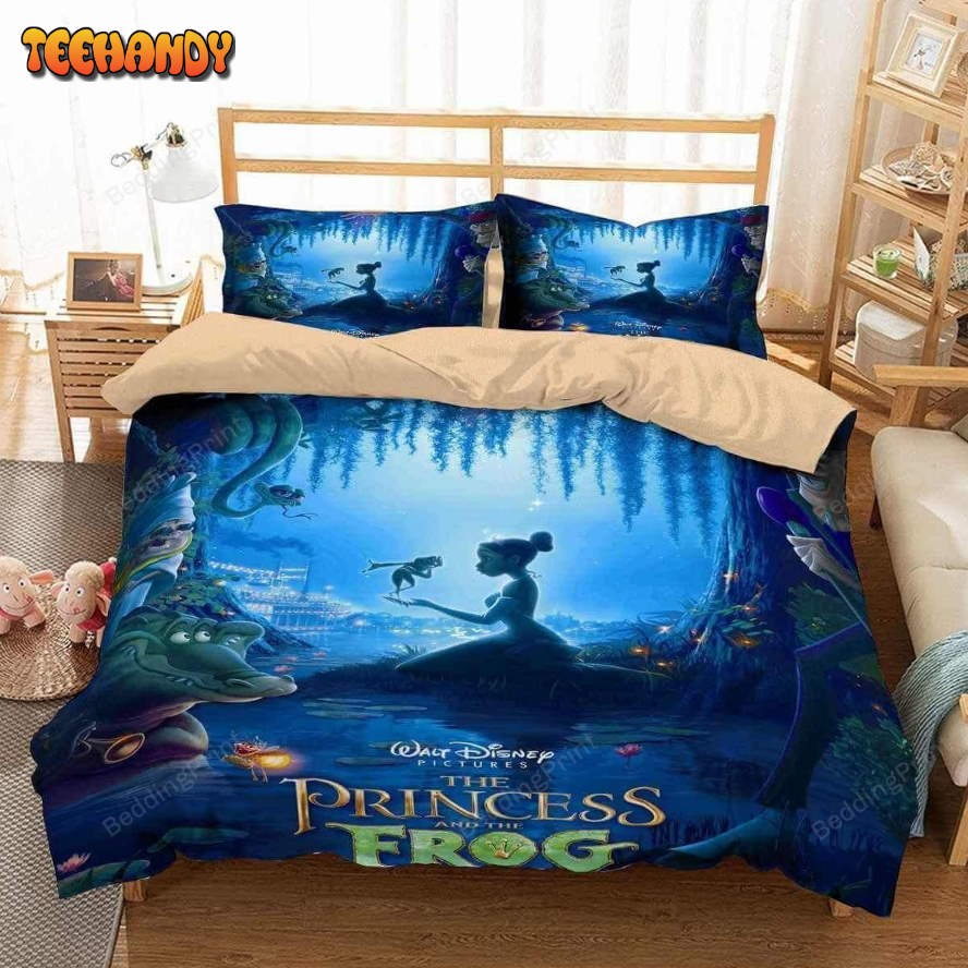 3d The Princess And The Frog Duvet Cover Bedding Set