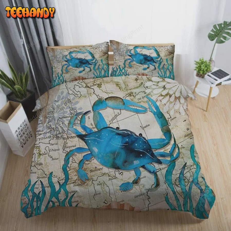 3D Vintage Crab Duvet Cover Bedding Sets