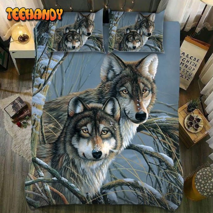 3D Wolf In The Forest Duvet Cover Bedding Sets