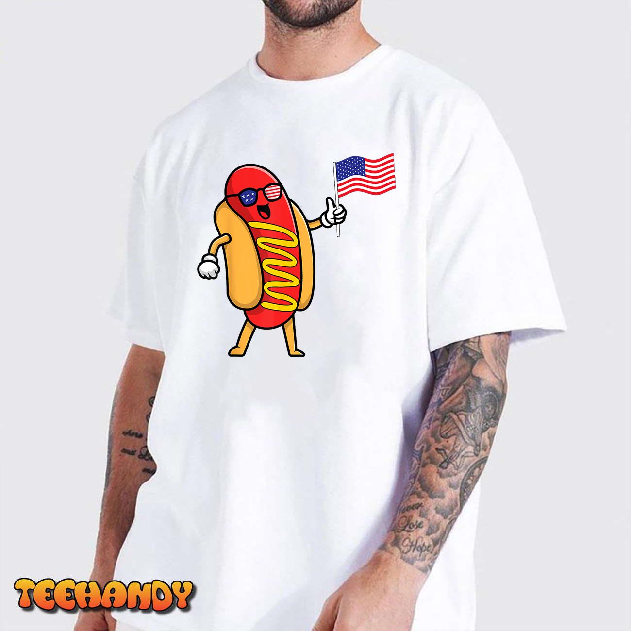 4th of July Hot Dog Hotdog 4th of July Shirts Boys Men Women T-Shirt