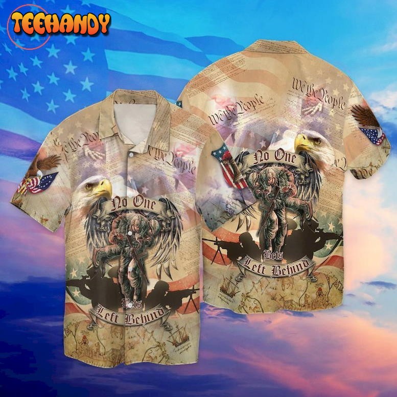 4th Of July Memorial Day Veteran No One Left Behind Hawaiian Shirt