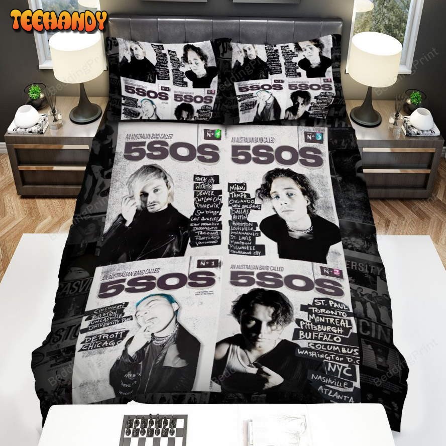 5 Seconds Of Summer’s Team Members Duvet Cover Bedding Sets