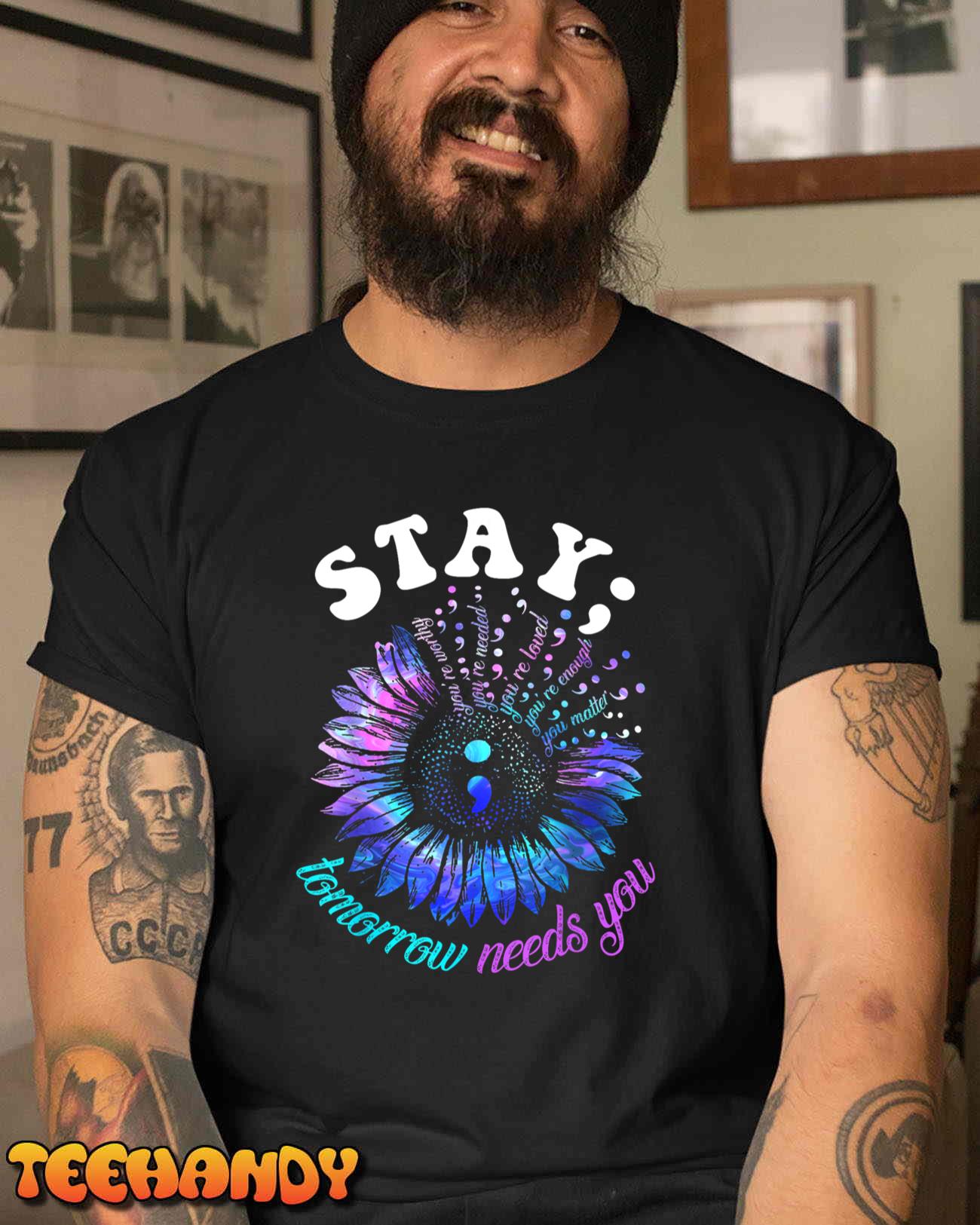 988 Suicide Prevention Stay Tomorrow Needs You Mental Health T-Shirt