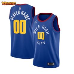 Denver Nuggets Swingman Custom Jersey Blue