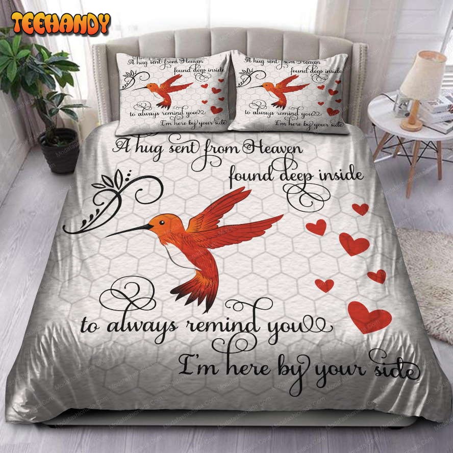 A Hug Sent From Heaven Humming Bird Bedding Set