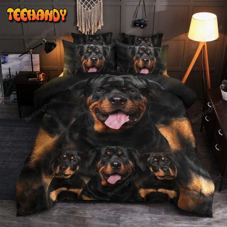 Adorable Rottweiler Family Duvet Cover Bedding Sets