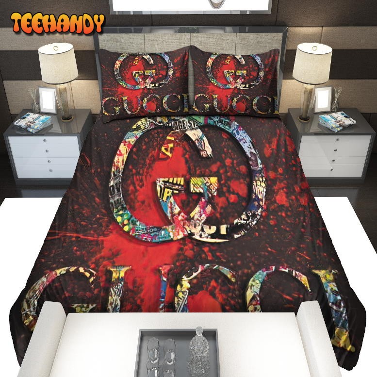 Aiiroh Gucci Mixed Media On Metal Wood Bedding Set