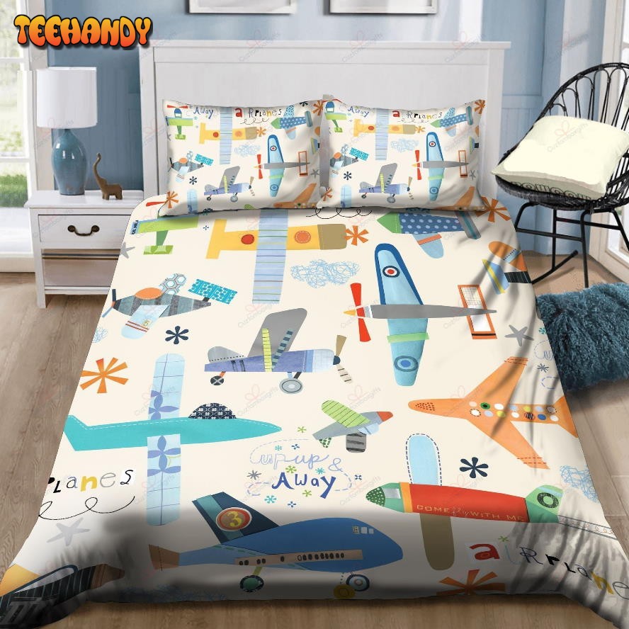 Airplane Up Up And Away Bedding Set