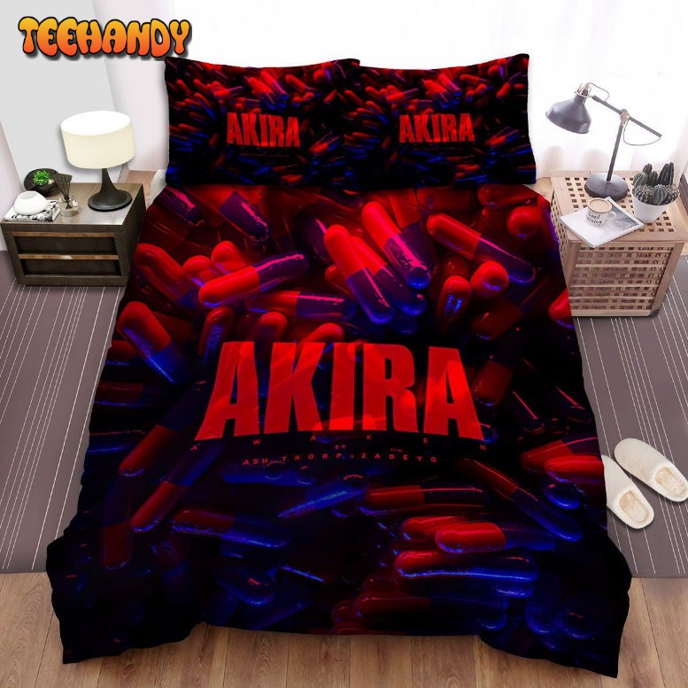 Akira Red &amp Blue Pills 3d Pattern Duvet Cover Bedding Sets