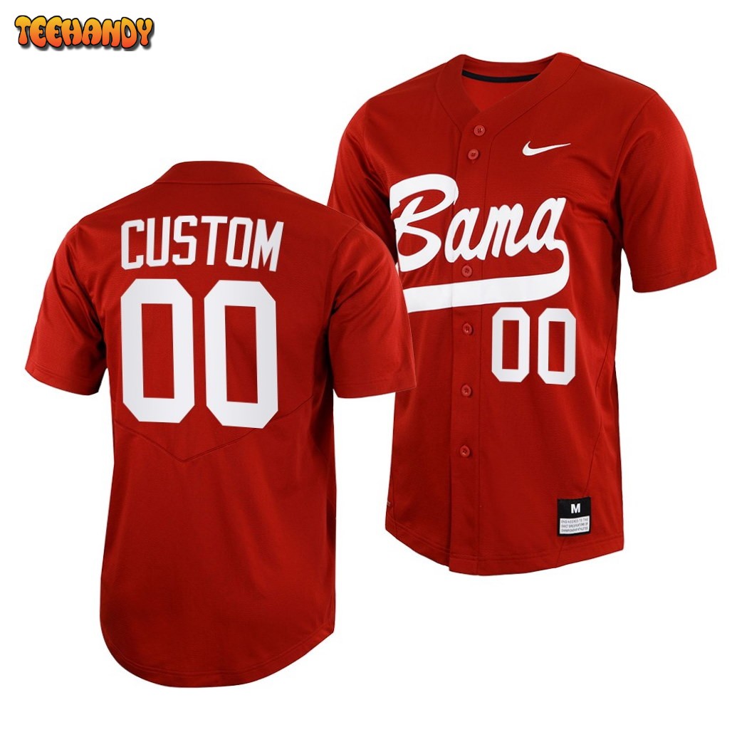 Alabama Crimson Tide Custom College Baseball Jersey Crimson