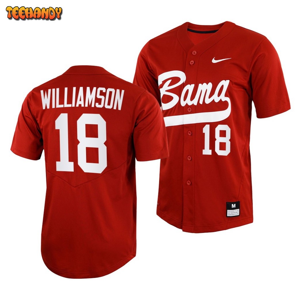 Alabama Crimson Tide Drew Williamson College Baseball Jersey Crimson