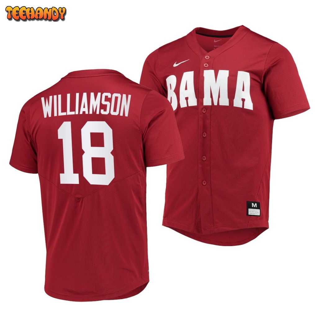 Alabama Crimson Tide Drew Williamson College Baseball Jersey Red