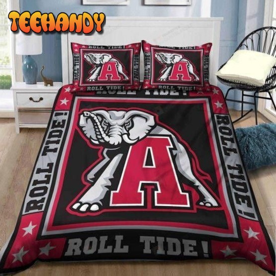 Alabama Crimson Tide Roll Tide Logo Duvet Cover Bedding Set