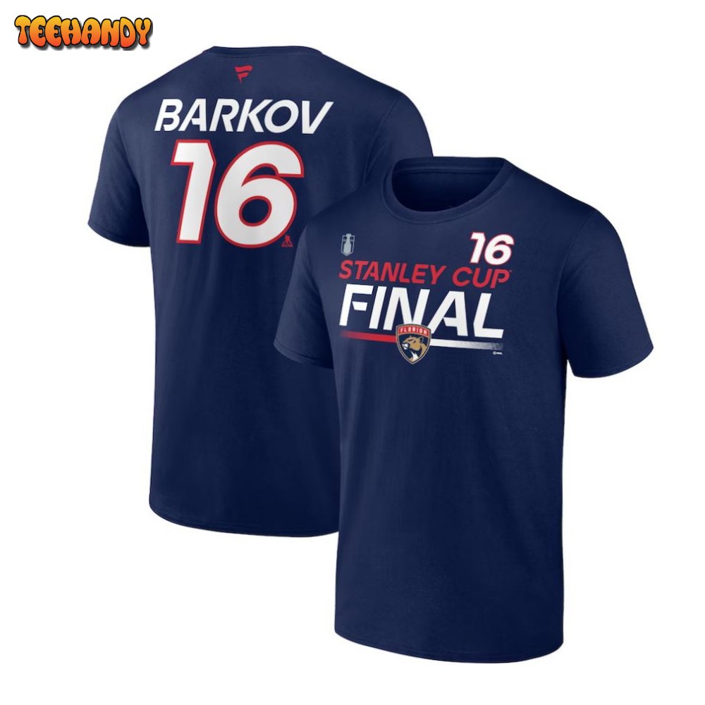 Aleksander Barkov Florida Panthers 2023 Stanley Cup Final Name & Number T-Shirt