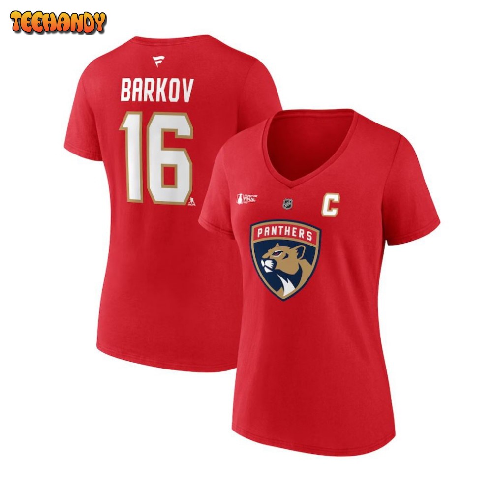 Aleksander Barkov Florida Panthers Women’s 2023 Stanley Cup Final Name & NumberT-Shirt