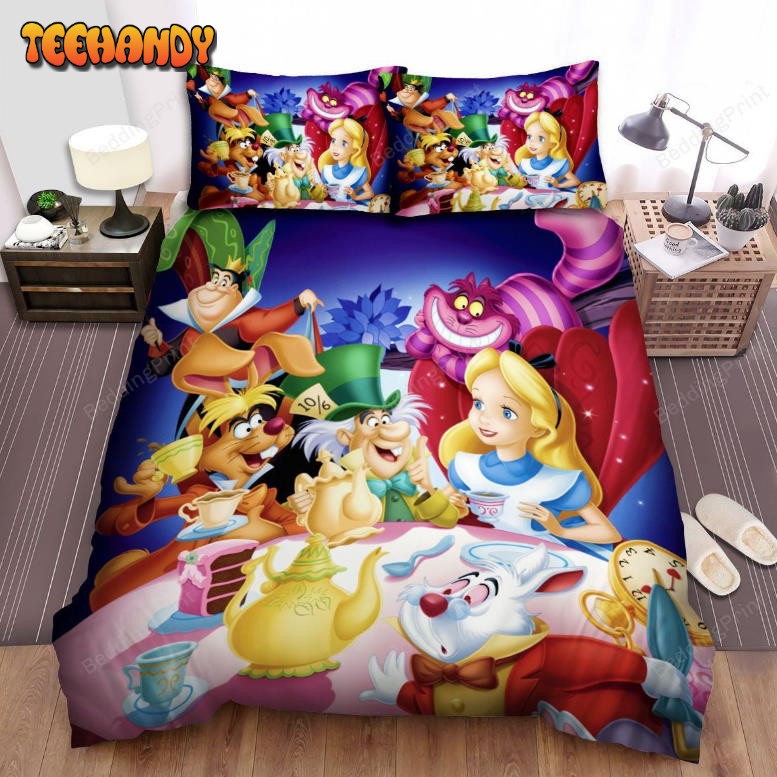 Alice In Wonderland Main Characters Key Art Bedding Sets