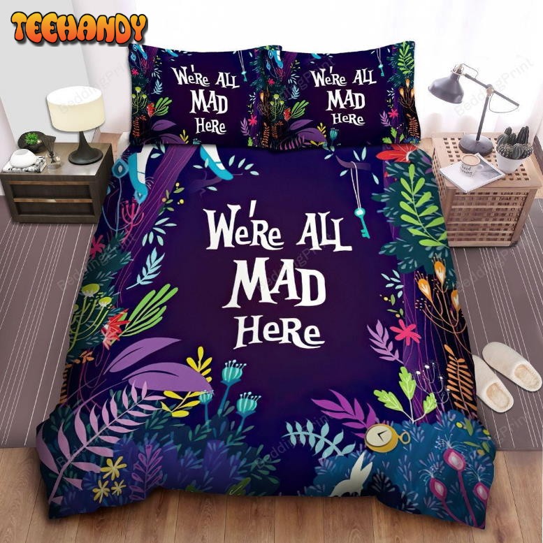 Alice In Wonderland, We’re All Mad Here Alice Siting On The Tree Bedding Sets