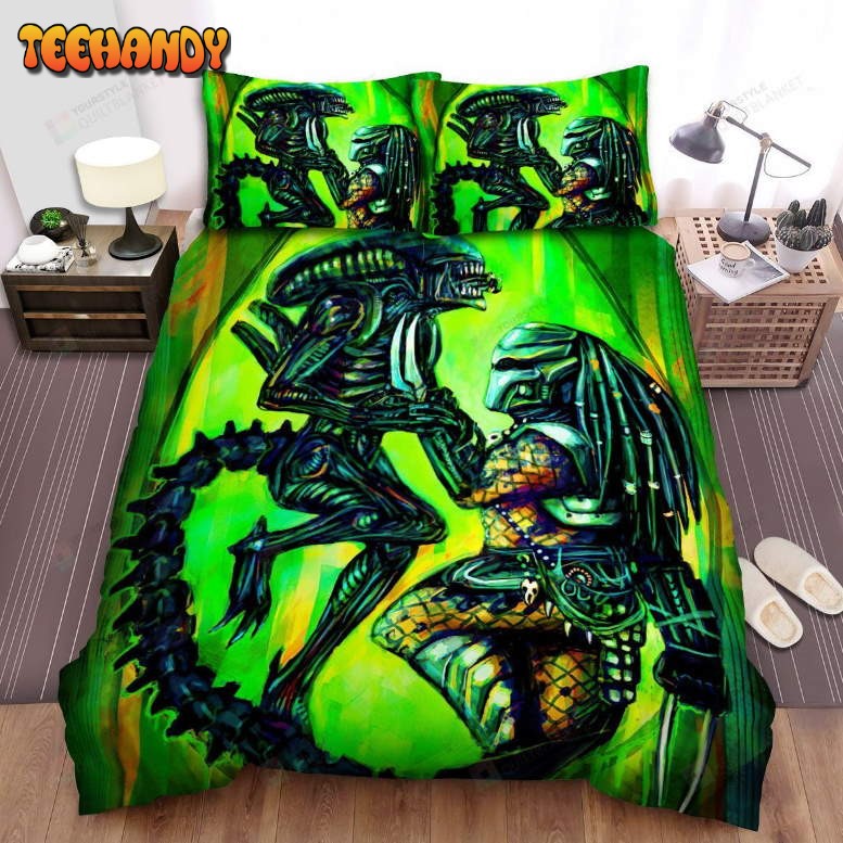 Alien Vs. Predator Blue Background Bedding Sets