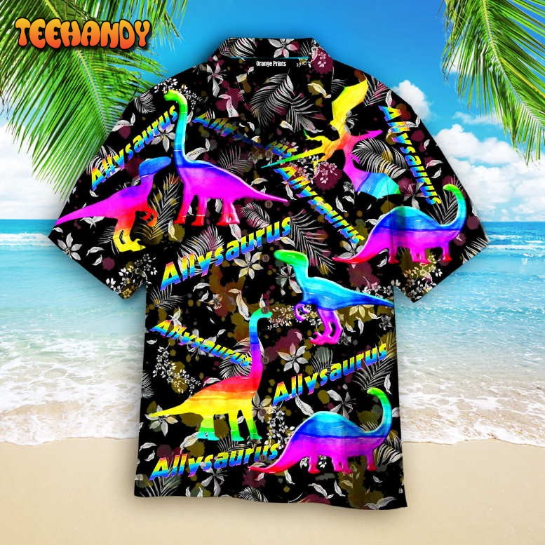 Allysaurus Pride LGBT Ally Dinosaur Hawaiian Shirt