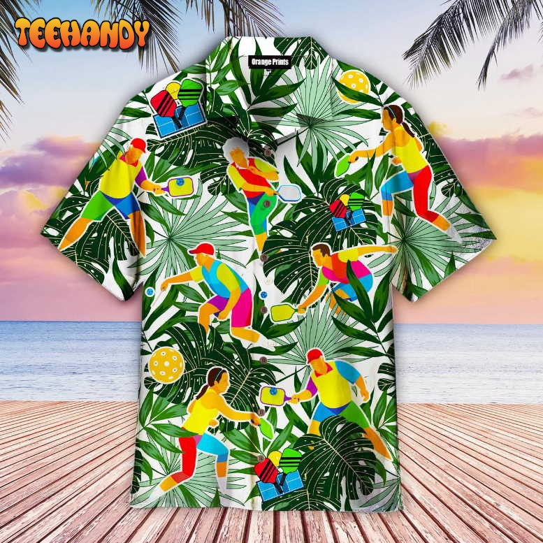 Aloha Pickleball Player Tropical Hawaiian Shirt