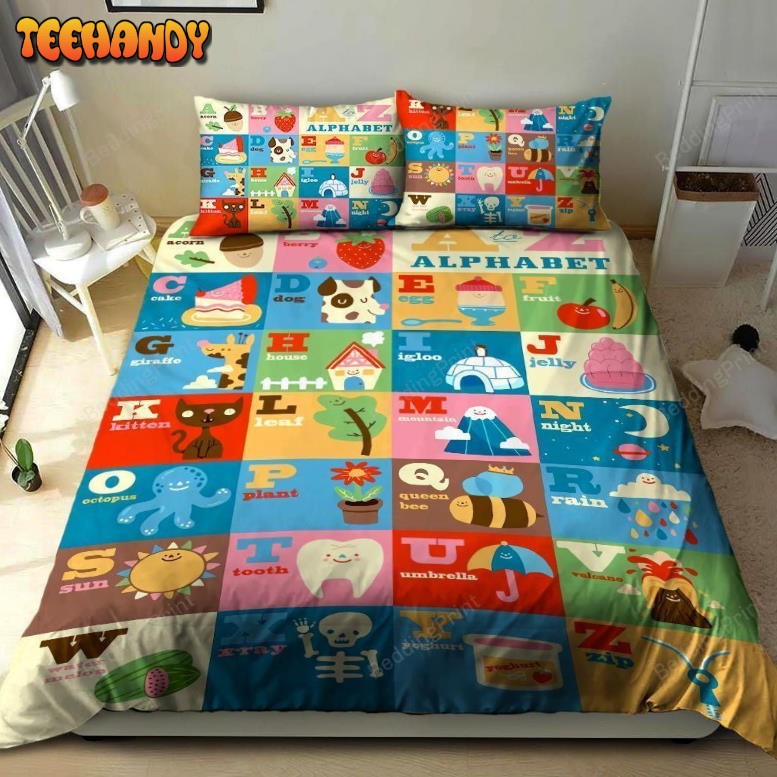 Alphabet Duvet Cover Bedding Sets