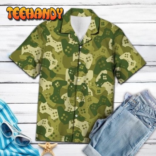 Amazing Camouflage Gaming Joysticks Hawaiian Summer Shirt