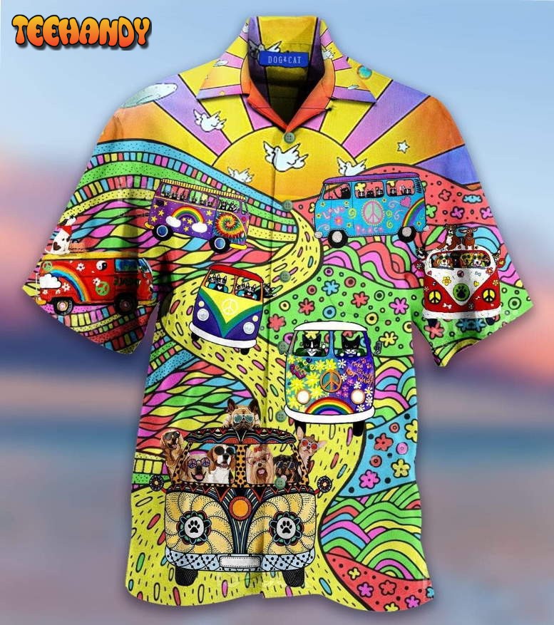 Amazing Colorful Stay Trippy Litttle Hippie Unisex Hawaiian Shirt