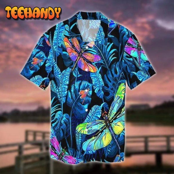 Amazing Dragonfly Blue Cool Design Aloha Hawaiian Shirt