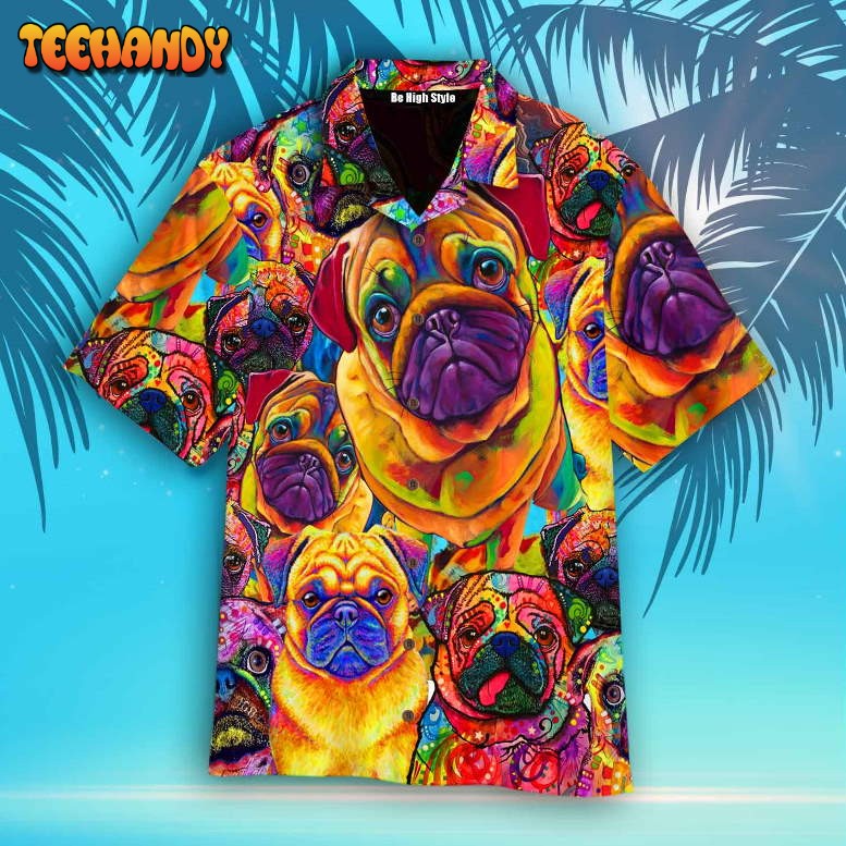 Amazing Galaxy Pug Dog Aloha Hawaiian Shirt