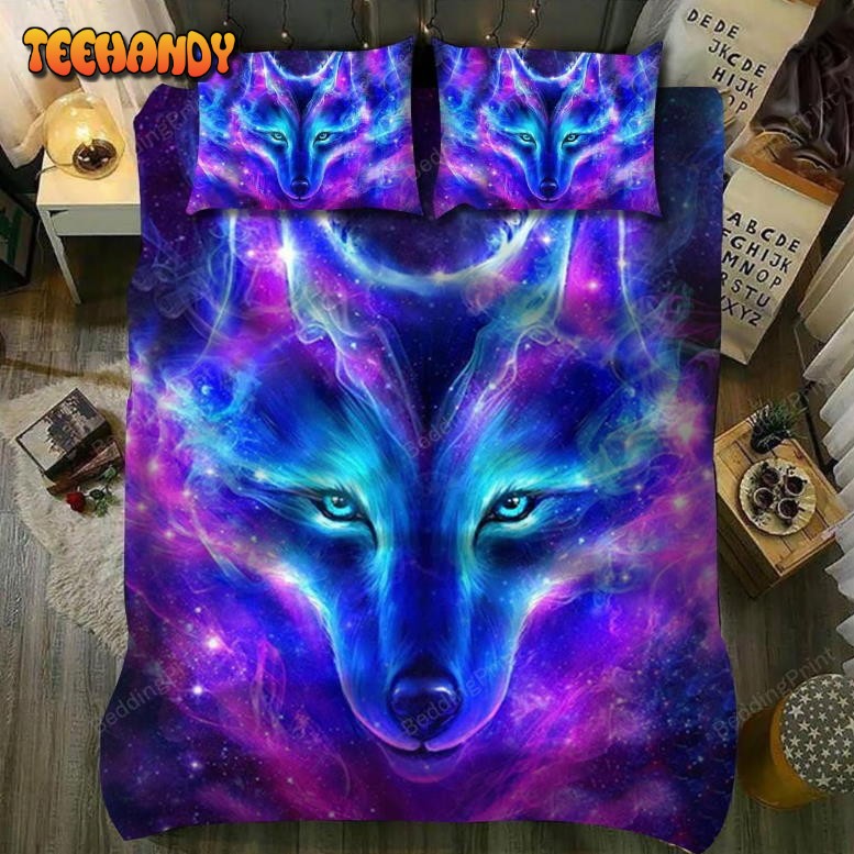 Amazing Galaxy Wolf Bed Sheets Duvet Cover Bedding Sets