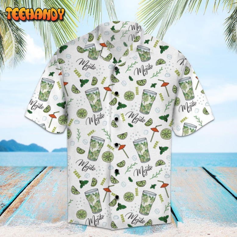 Amazing Mojito Green White Hawaiian Shirt