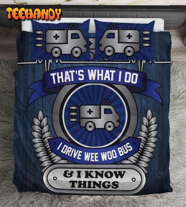 Ambulance Bus Driver Bed Sheets Spread Duvet Cover Bedding Sets