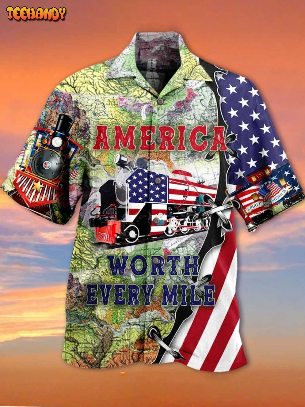 America Worth Every Mile Hawaiian Shirt