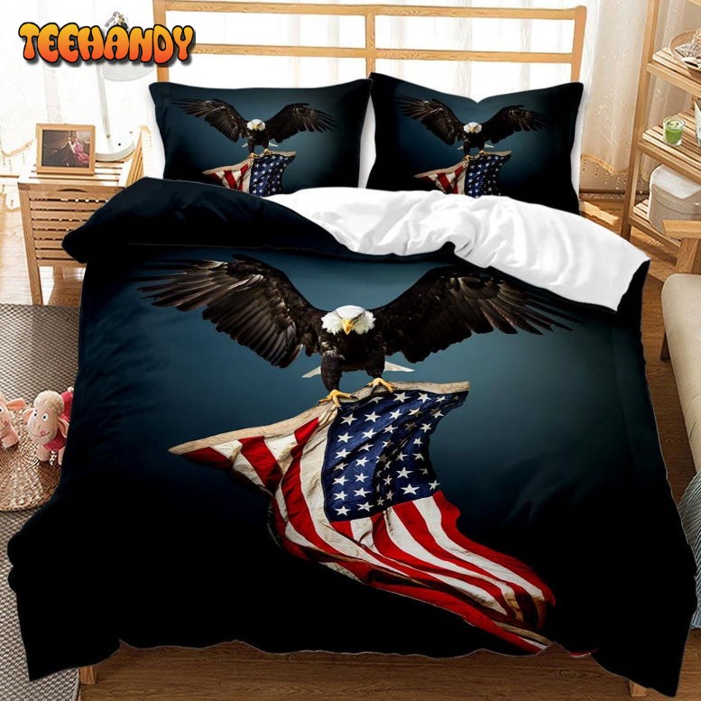 American Flag And Bald Eagle Duvet Cover Bedding Sets