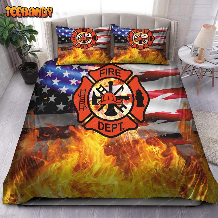 American Flag Firefighter Bedding Sets