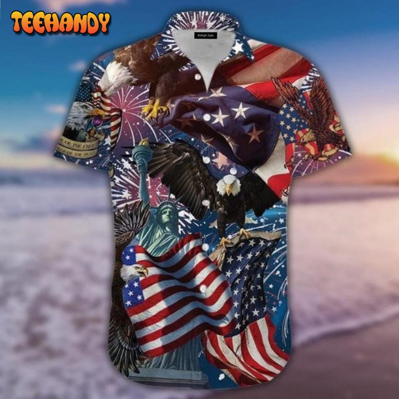 American Patriotic Eagle Memorial Day Hawaiian Shirt