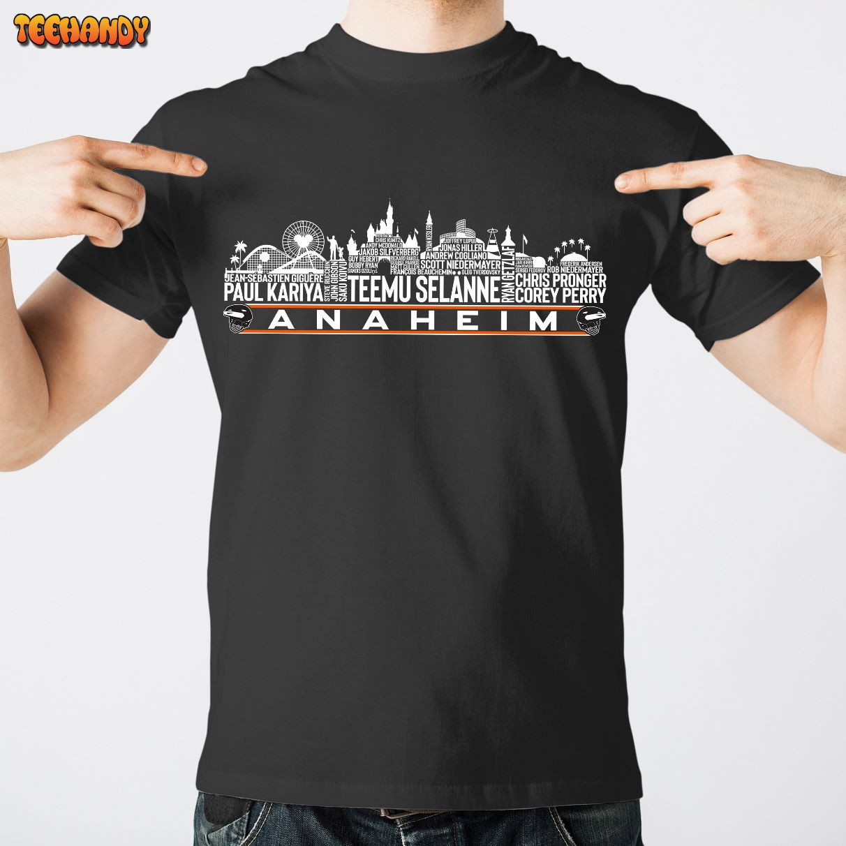 Anaheim Hockey Team All Time Legends, Anaheim City Skyline Unisex T Shirt