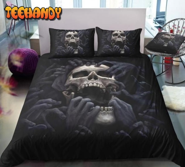 Angry Skull Black Duvet Cover Bedding Sets