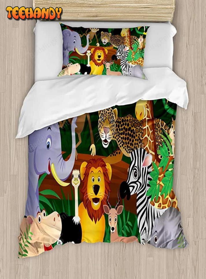 Animals In The Jungle Duvet Cover Bedding Sets