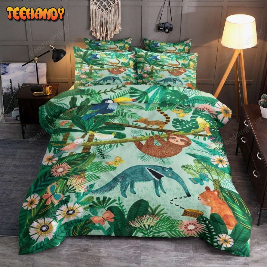 Animals In Tropical Forest Duvet Cover Bedding Sets