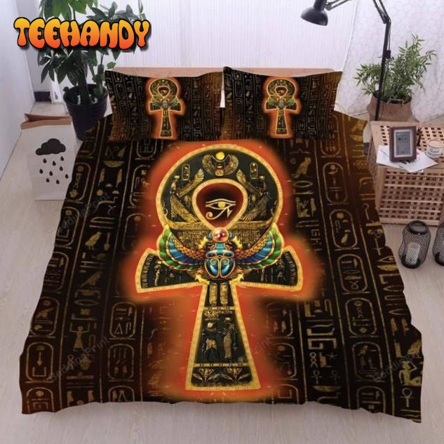 Ankh Ft Scarab Duvet Cover Bedding Set