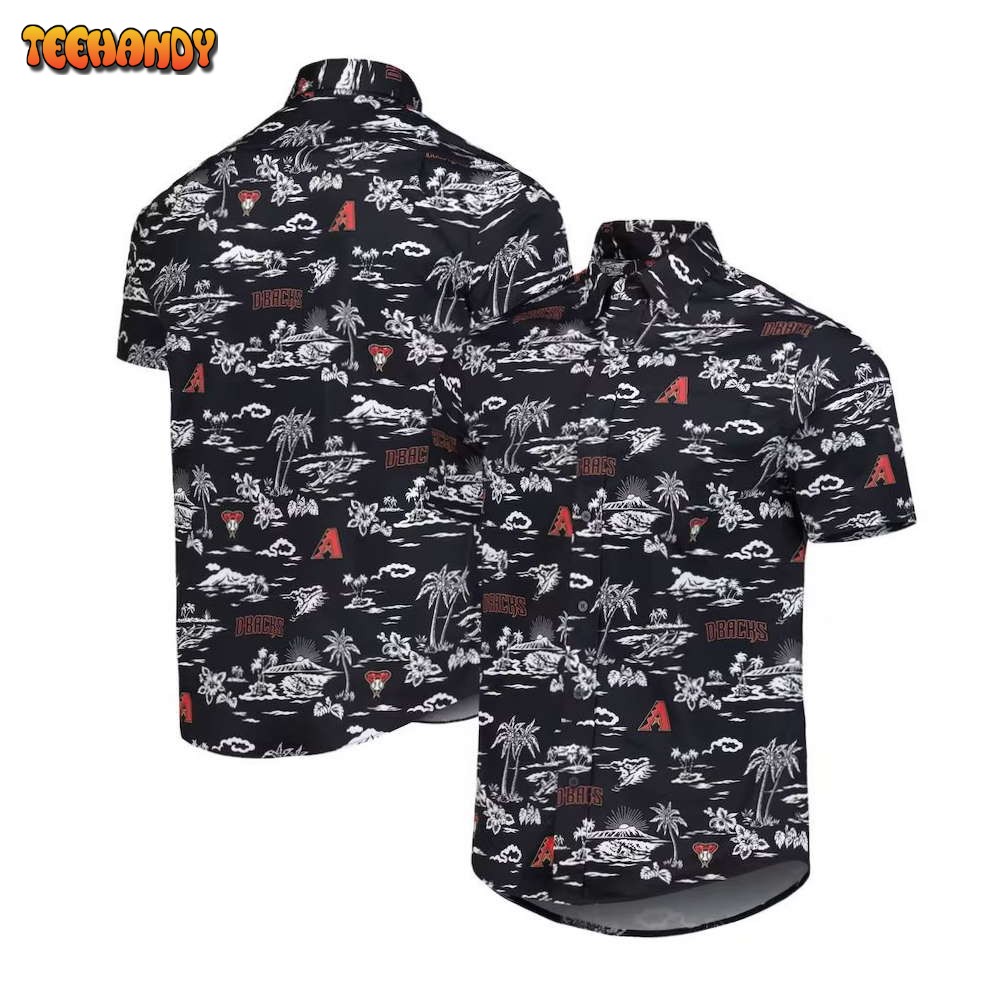 Arizona Diamondbacks Black Kekai Performance Hawaiian Shirt