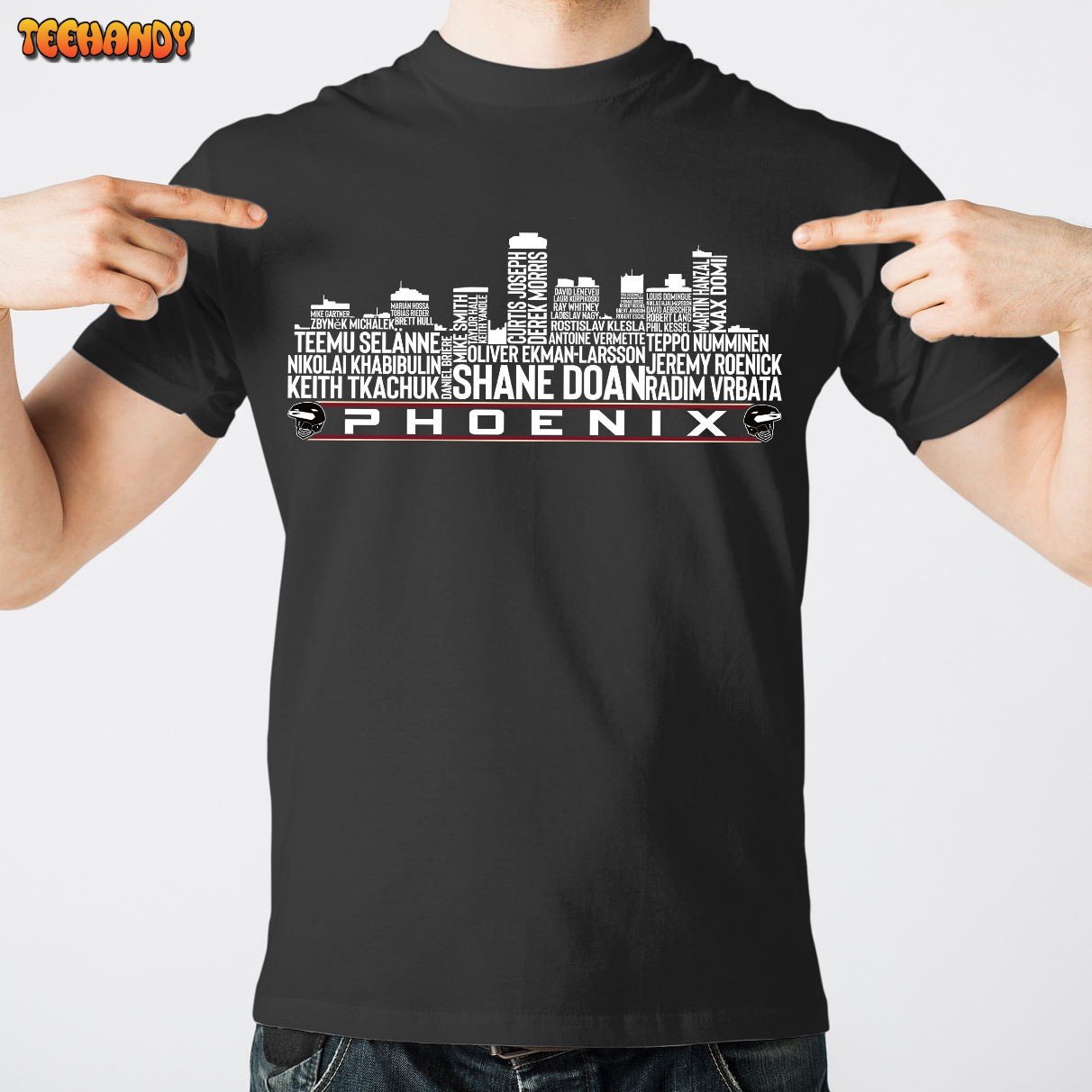 Arizona Hockey Team All Time Legends, Phoenix City Skyline Unisex T Shirt