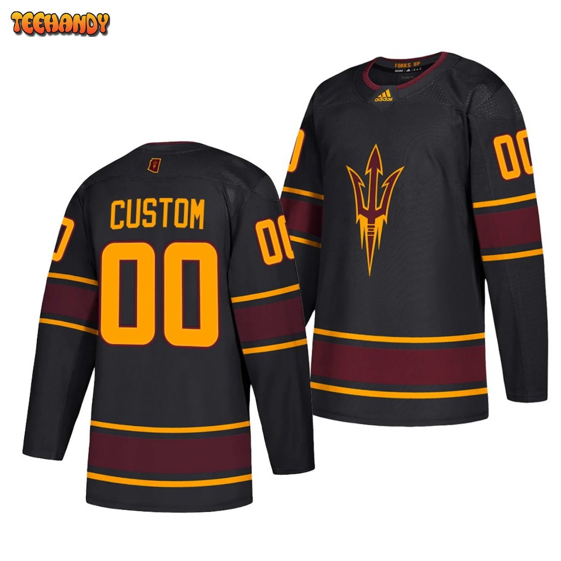 Arizona State Sun Devils Custom Black Replica College Hockey Jersey