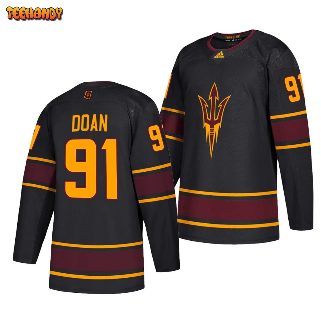 Arizona State Sun Devils Josh Doan Black College Hockey Jersey