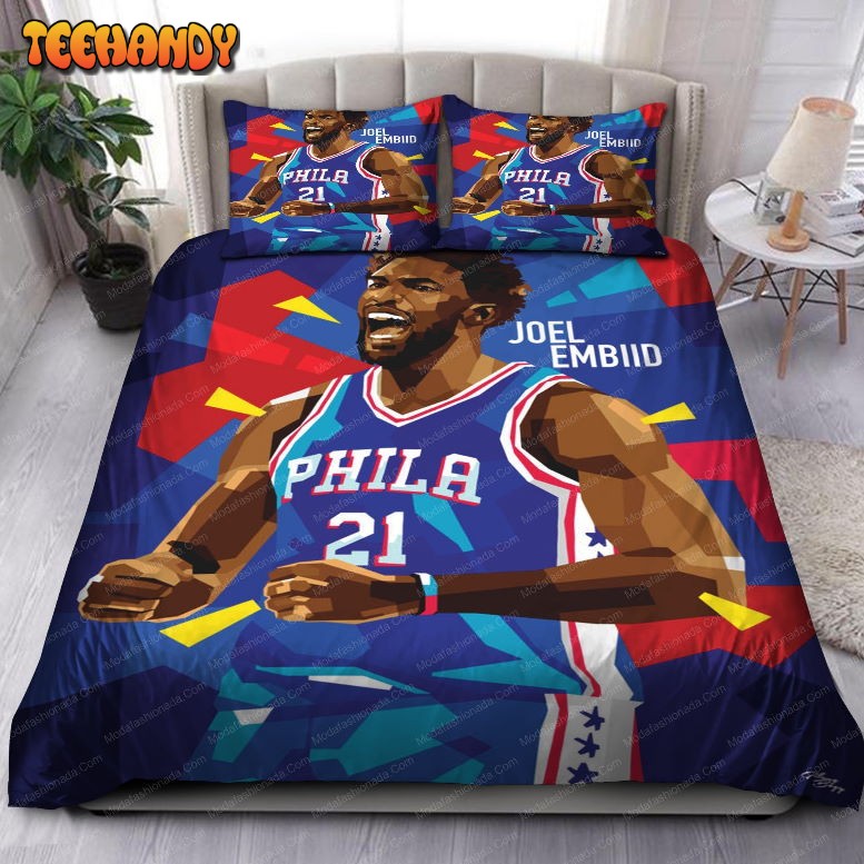 Art Joel Embiid Philadelphia 76ers NBA 107 Bedding Set