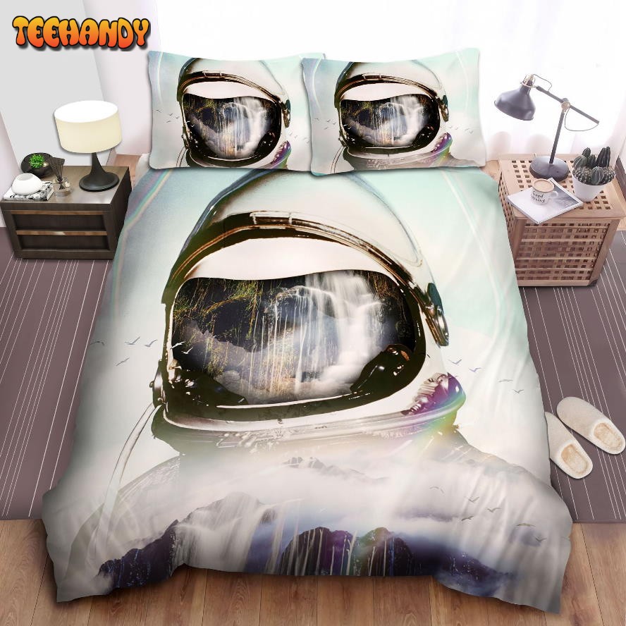 Astronaut And Waterfall Digital Art Bedding Sets