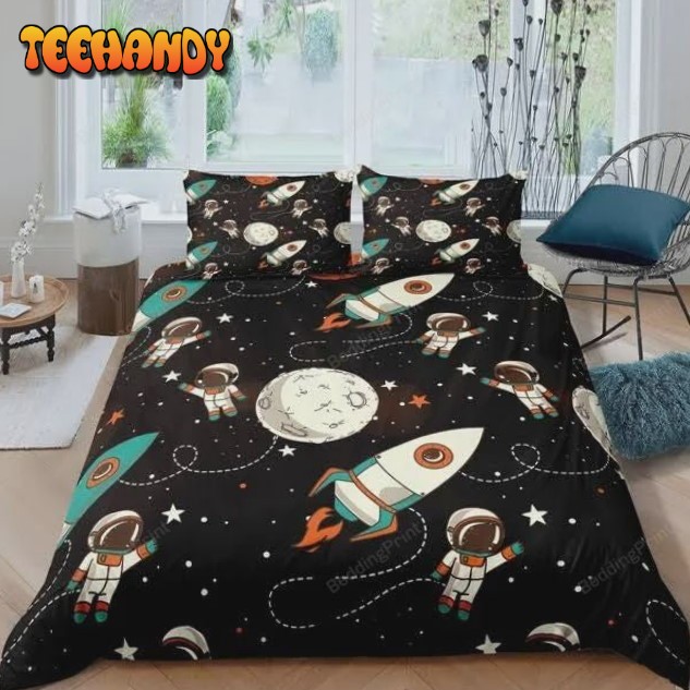 Astronaut Rocket In Outer Space Adventure Nursery Astronomy Universe Bedding Sets