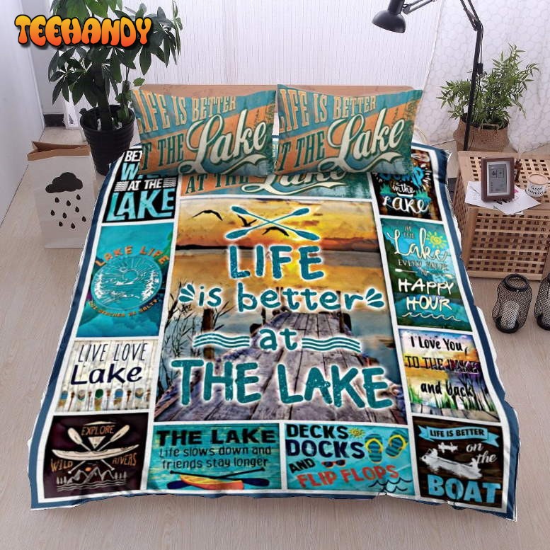 At The Lake Every Hour Is Happy Hour Duvet Cover Bedding Sets